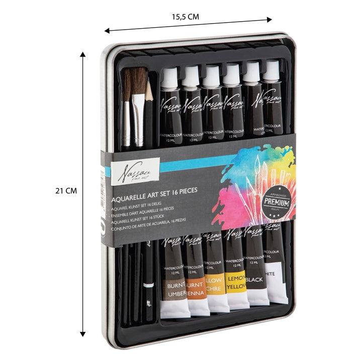 Nassau Fine Art Watercolors Set, 16-Piece — image 6