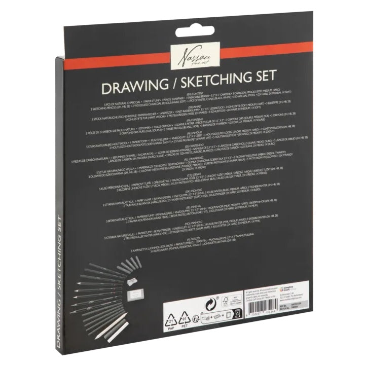 Nassau Fine Art tekenset en schetsset, 24-delig – afbeelding 3