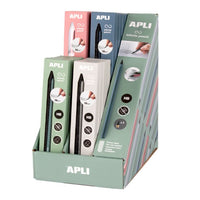 APLI eeuwig potlood HB, per stuk – grijs, blauw, groen, koraalroze