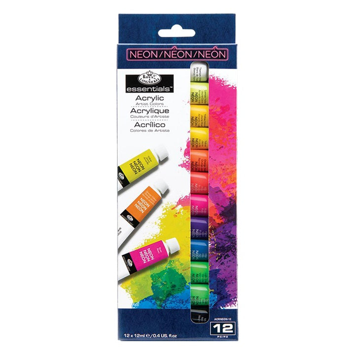 Royal & Langnickel Essentials neon acrylverf, set 12 × 12 ml