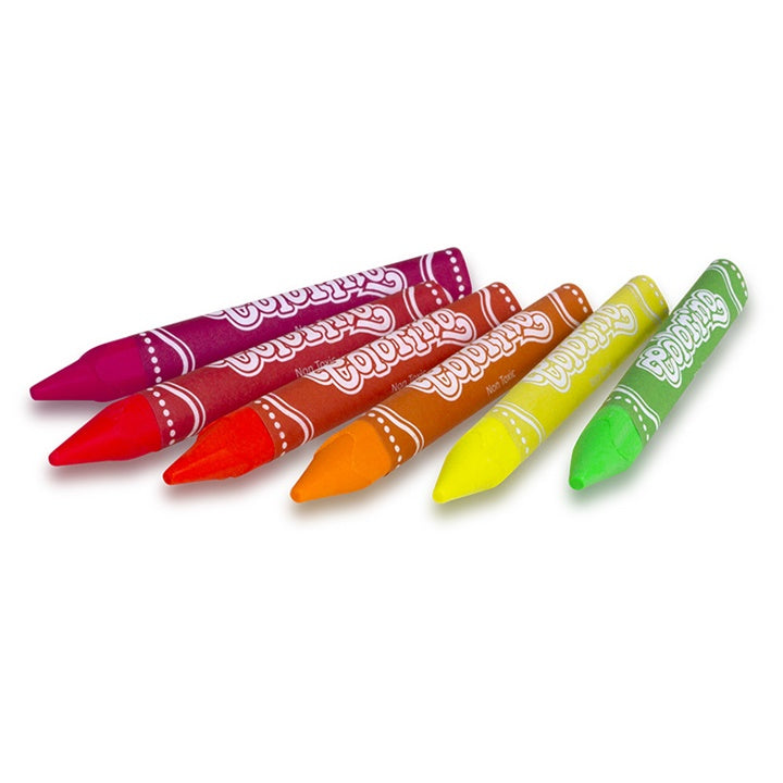 Colorino neon waskrijt driekantig, 6 stuks – afbeelding 2