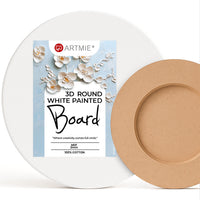 Rond 3D-schilderspaneel ARTMiE met gesso, MDF 2 mm, Ø 20–60 cm