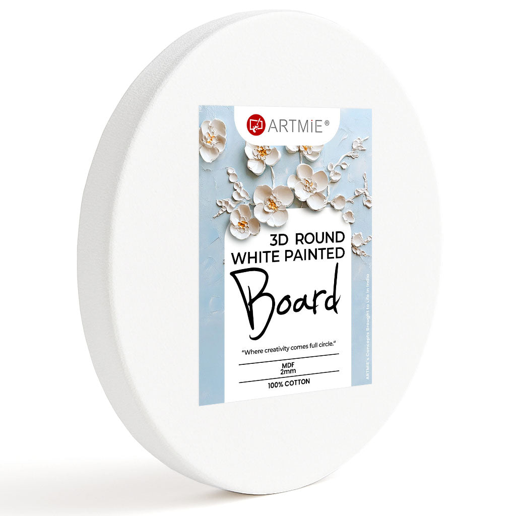 Rond 3D-schilderspaneel ARTMiE met gesso, MDF 2 mm, Ø 20–60 cm – afbeelding 2