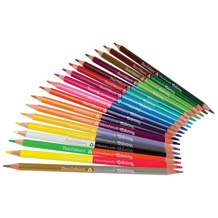 Colorino dubbelzijdige kleurpotloden, 12 stuks, 24 kleuren – afbeelding 2