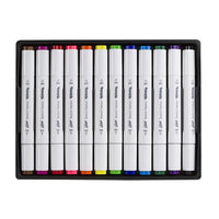 Colorino Artist markers met dubbele punt, set van 12 – afbeelding 2