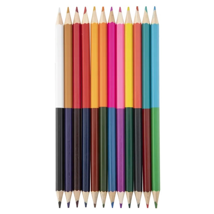 Moxy dubbelzijdige kleurpotloden, 12 stuks (24 kleuren) – afbeelding 4