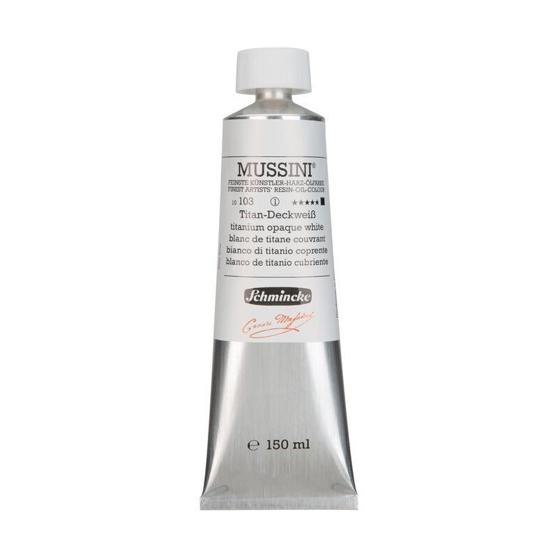 Oil Paint Schmincke MUSSINI 150 ml – 103 Titanium Opaque White