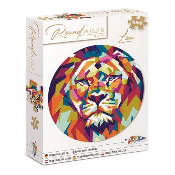 Nassau ronde puzzel Lion (leeuw), 1000 stukjes, Ø 68 cm