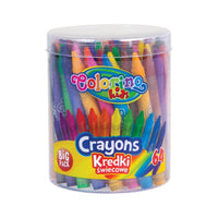 Colorino waskrijt rond, 64 stuks in plastic doos