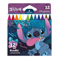 Colorino Disney Stitch waskrijt rond, 12 stuks