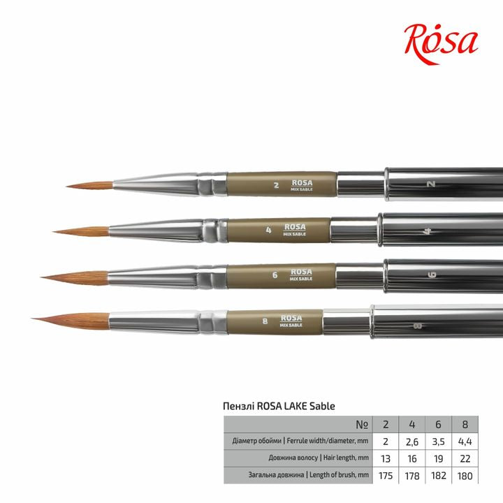 ROSA Lake 178 rond reispenseel, marterhaar en synthetisch haar – afbeelding 5