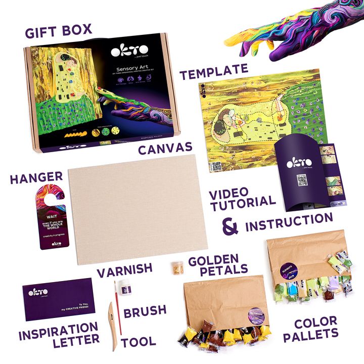 OKTO Sensory Art 3D-hobbyset De Kus, 30 × 40 cm – afbeelding 3