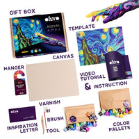 OKTO Sensory Art 3D-set Starry Night, 30 × 40 cm – afbeelding 3