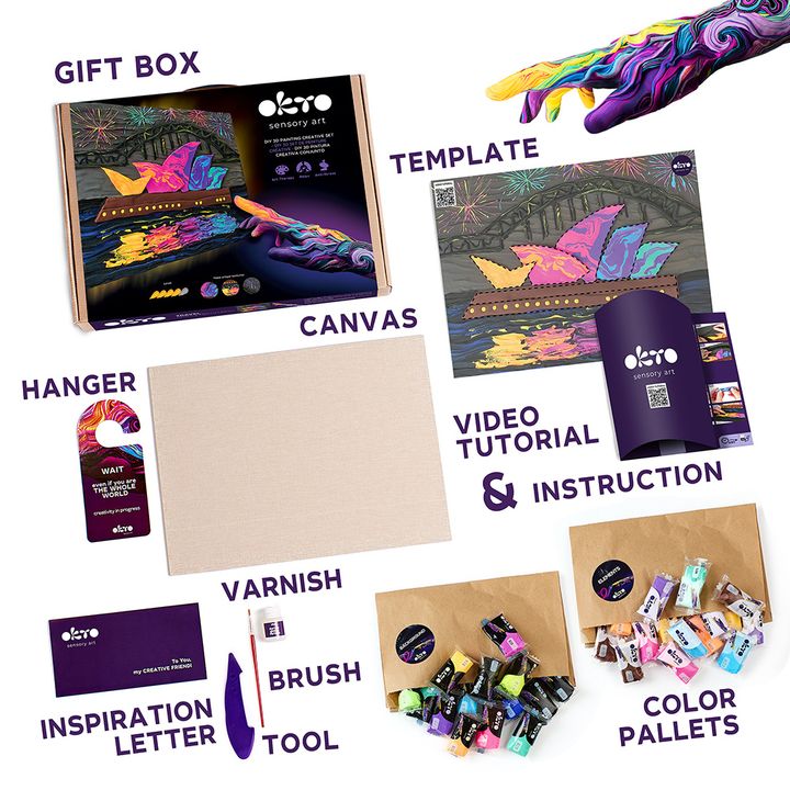 OKTO Sensory Art 3D-hobbyset Sydney Opera House, 30 × 40 cm – afbeelding 3