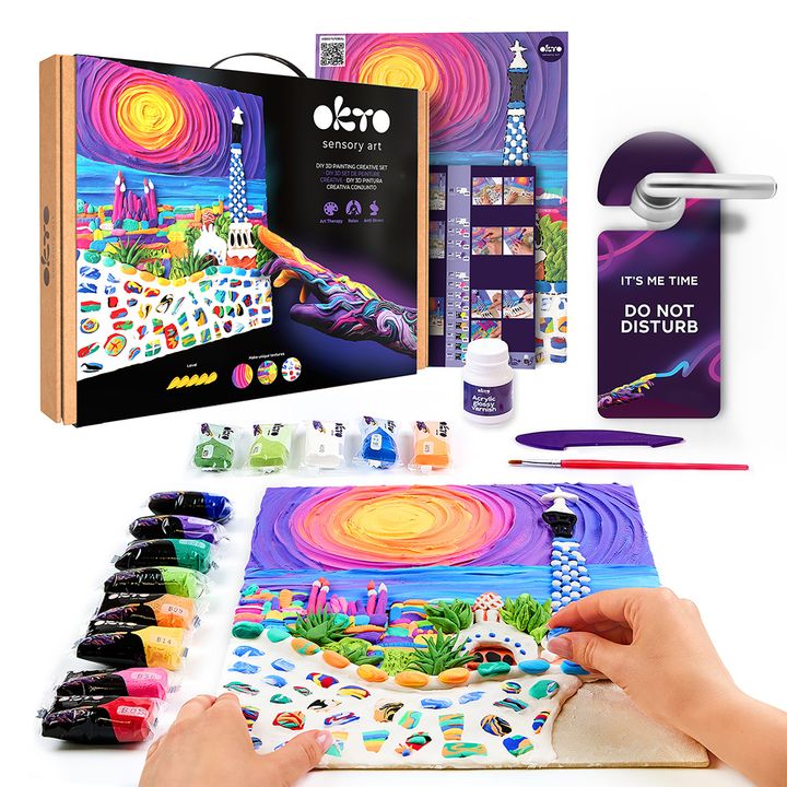 OKTO Sensory Art 3D-set Park Güell Barcelona, 30 × 40 cm – afbeelding 2