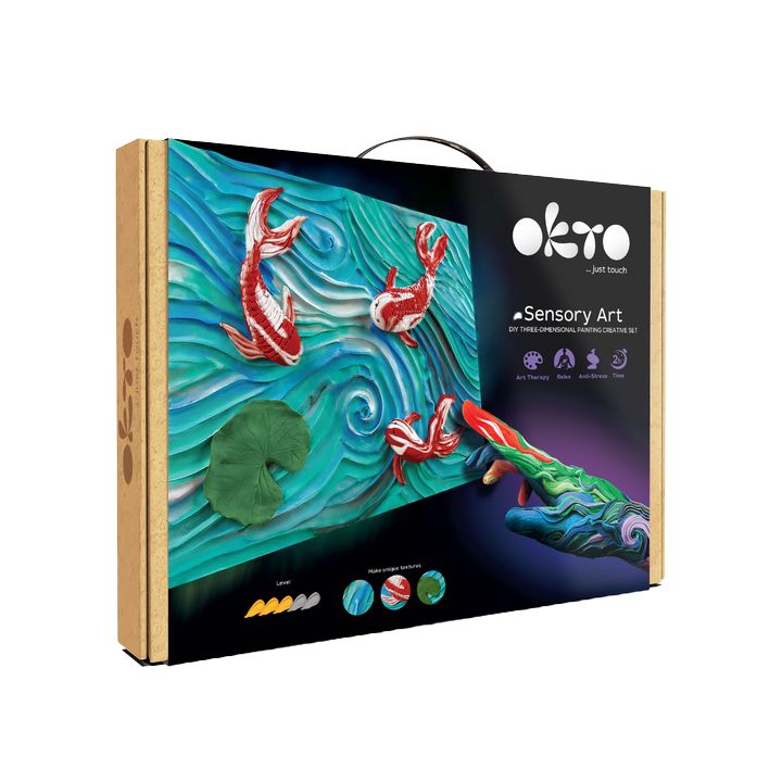 OKTO Sensory Art 3D-hobbyset Vissen, 30 × 40 cm