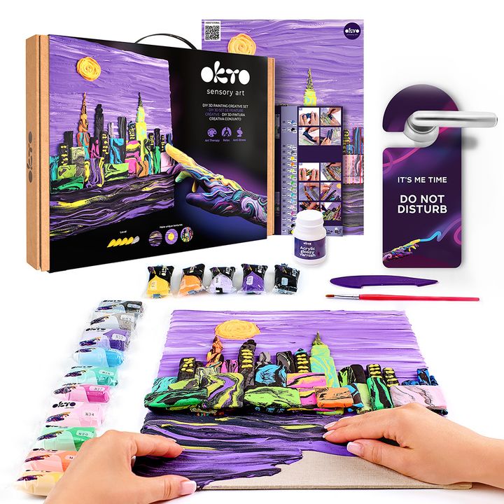 OKTO Sensory Art 3D-hobbyset Skyline New York, 30 × 40 cm – afbeelding 2