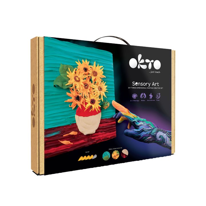 OKTO Sensory Art 3D-hobbyset Zonnebloemen, 30 × 40 cm