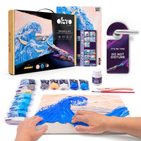 OKTO Sensory Art 3D-hobbyset Golven bij Kanagawa, 30 × 40 cm – afbeelding 2