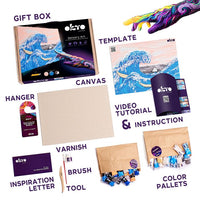 OKTO Sensory Art 3D-hobbyset Golven bij Kanagawa, 30 × 40 cm – afbeelding 3