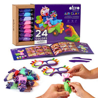 OKTO Air Clay luchtdrogende kleiset, 24 kleuren × 10 g – afbeelding 3