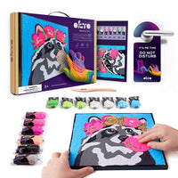 OKTO Sensory Art schilderen op nummer met Air Clay, wasbeer – afbeelding 2