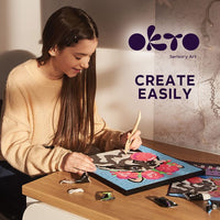 OKTO Sensory Art schilderen op nummer met Air Clay, wasbeer – afbeelding 6