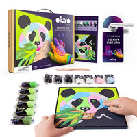 OKTO Sensory Art Air Clay-set Panda, 30 × 30 cm – afbeelding 2