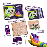 OKTO Sensory Art Air Clay-set Panda, 30 × 30 cm – afbeelding 3