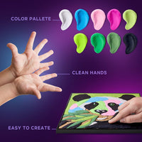OKTO Sensory Art Air Clay-set Panda, 30 × 30 cm – afbeelding 5