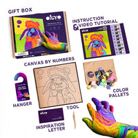 OKTO Sensory Art schilderen op nummer met Air Clay, haas – afbeelding 3