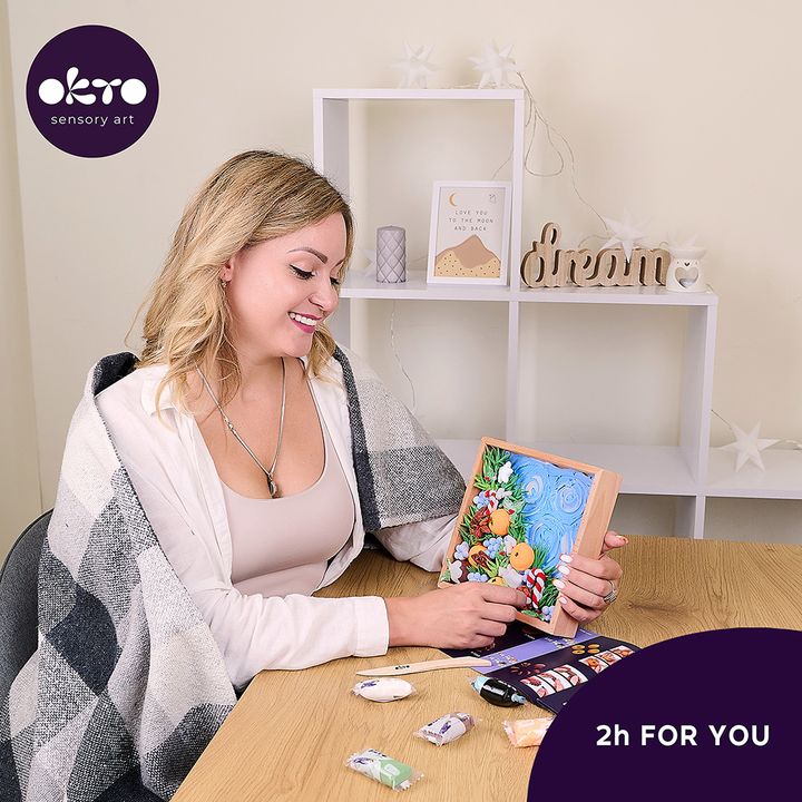 OKTO Modeling Clay Set in Wooden Frame, 21 x 21 cm, Joy — image 5