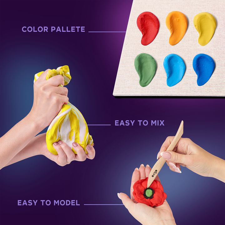 OKTO Modeling Clay Set in Wooden Frame, 21 x 21 cm, SLOBODA — image 5