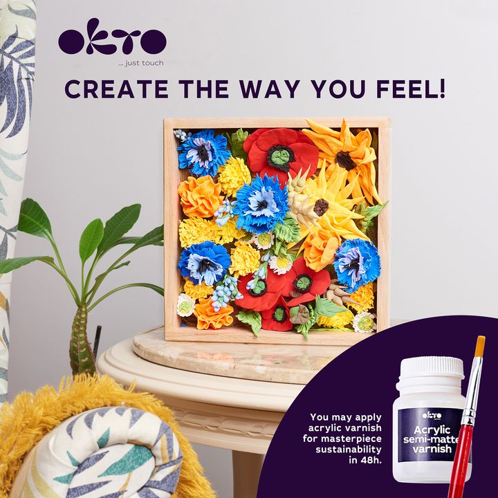 OKTO Modeling Clay Set in Wooden Frame, 21 x 21 cm, SLOBODA — image 7
