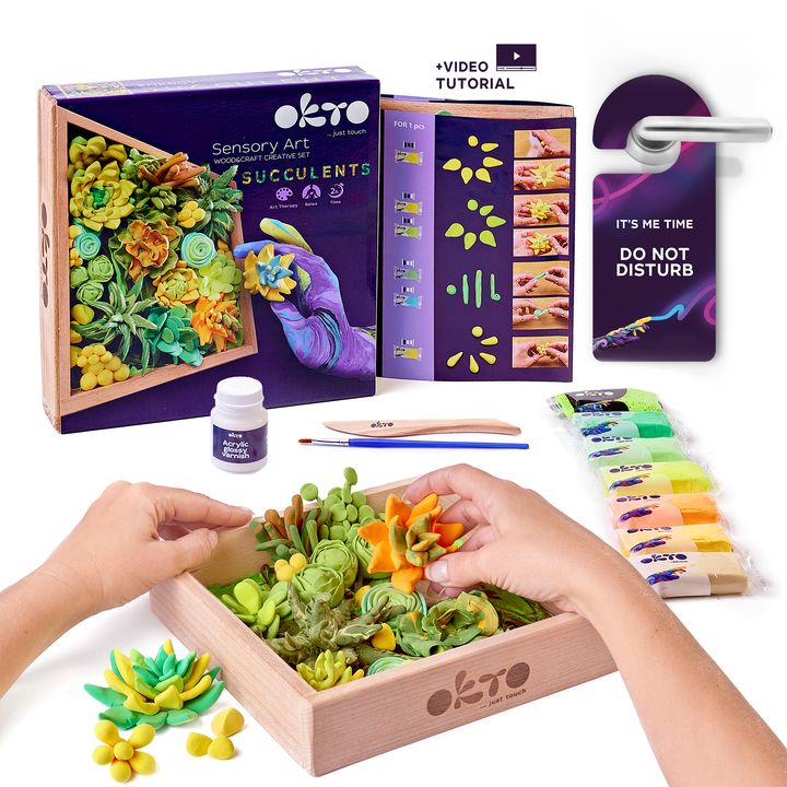 OKTO Sensory Art Succulents kleiset 21 × 21 cm – Energie – afbeelding 2