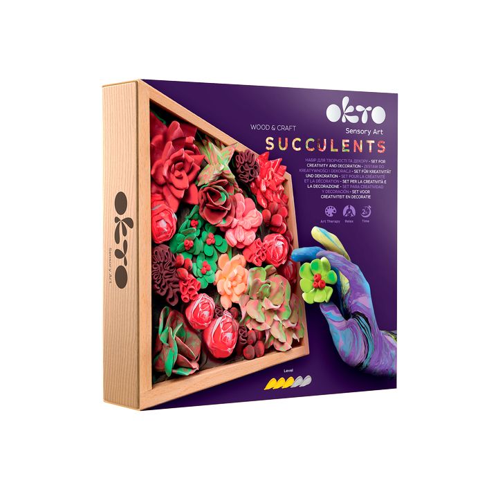 OKTO Sensory Art Succulents kleiset 21 × 21 cm – Verlangen
