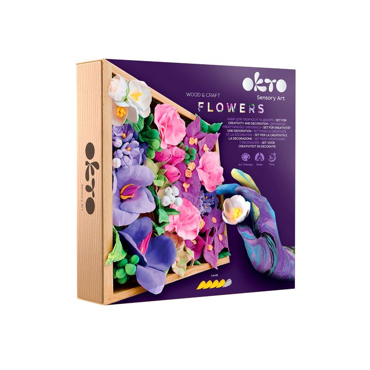 OKTO Sensory Art kleiset Flowers Inspiratie, 21 × 21 cm