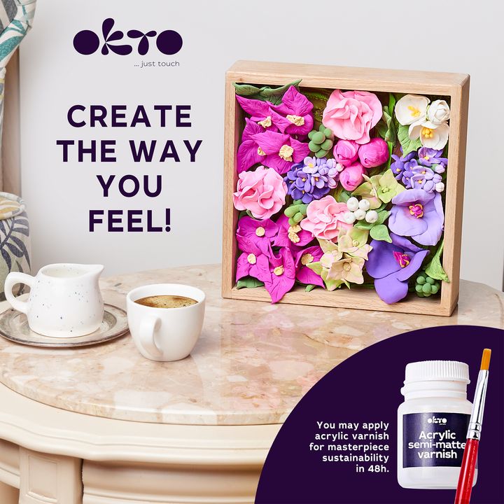 OKTO Sensory Art kleiset Flowers Inspiratie, 21 × 21 cm – afbeelding 6