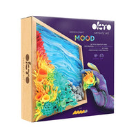 OKTO Sensory Art kleiset in houten lijst 21 × 21 cm – Oceaanrust
