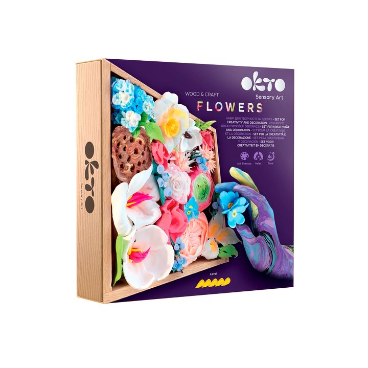 OKTO Sensory Art kleiset Flowers Romantiek, 21 × 21 cm