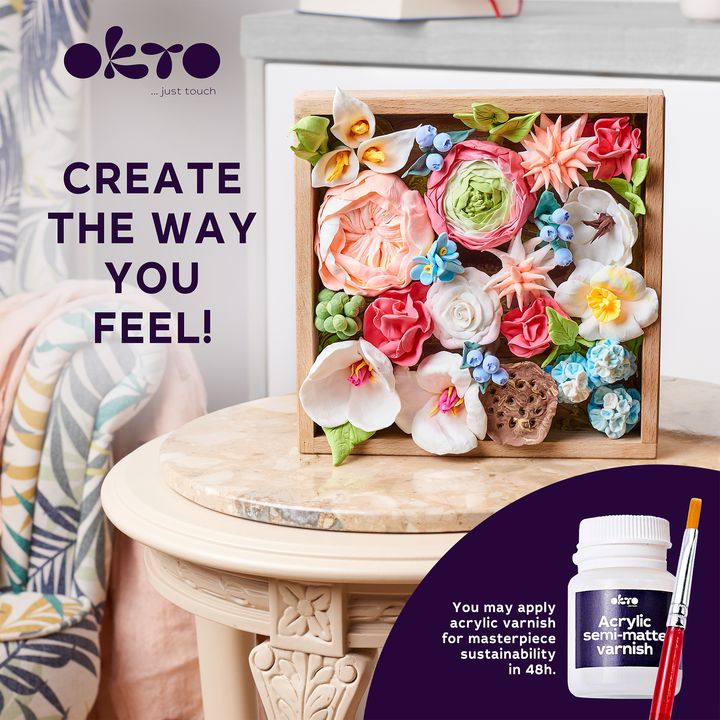 OKTO Sensory Art kleiset Flowers Romantiek, 21 × 21 cm – afbeelding 6