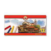 Koh-i-Noor Gioconda oliepastels, set van 12 in papieren doosje