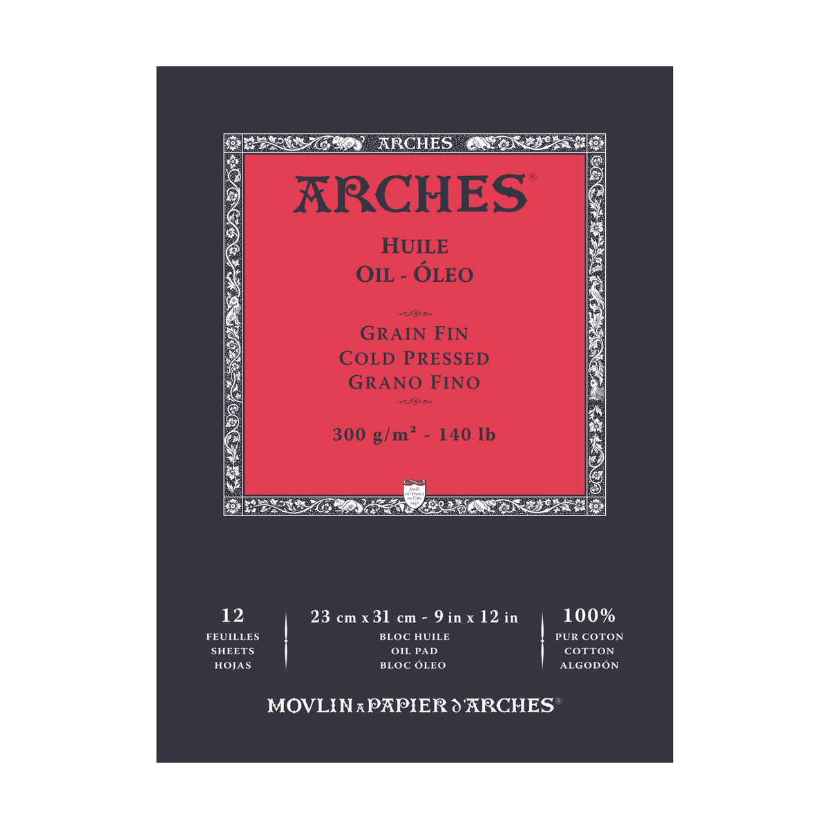 Olieverfpapier Arches Huile 300 g/m², blok 12 vel