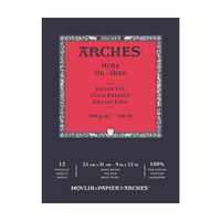 Olieverfpapier Arches Huile 300 g/m², blok 12 vel