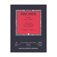 Olieverfpapier Arches Huile 300 g/m², blok 12 vel