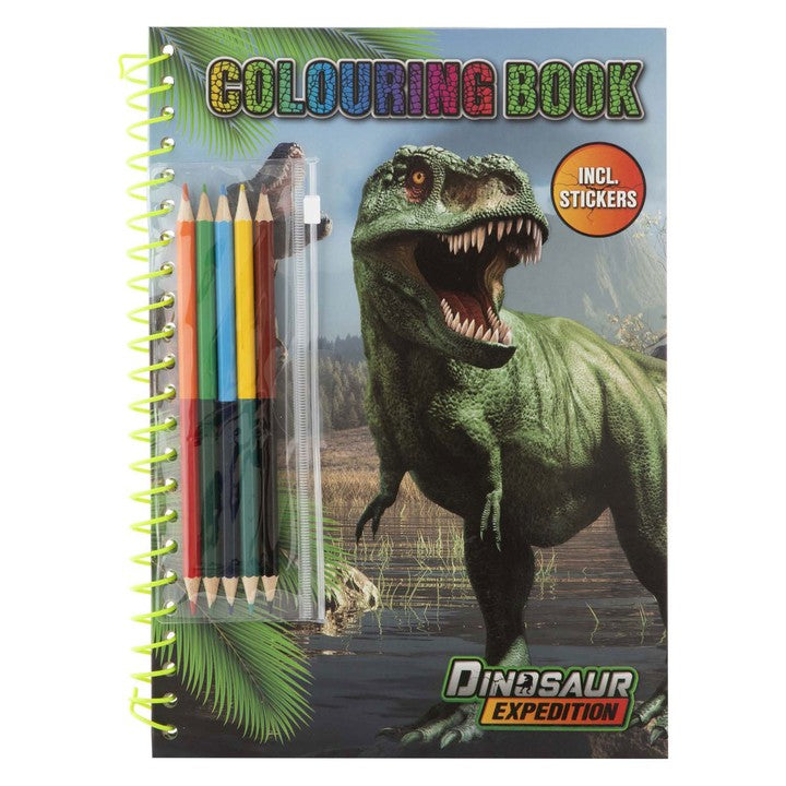 Nassau kleurboek Dino A4 met stickers en 5 kleurpotloden