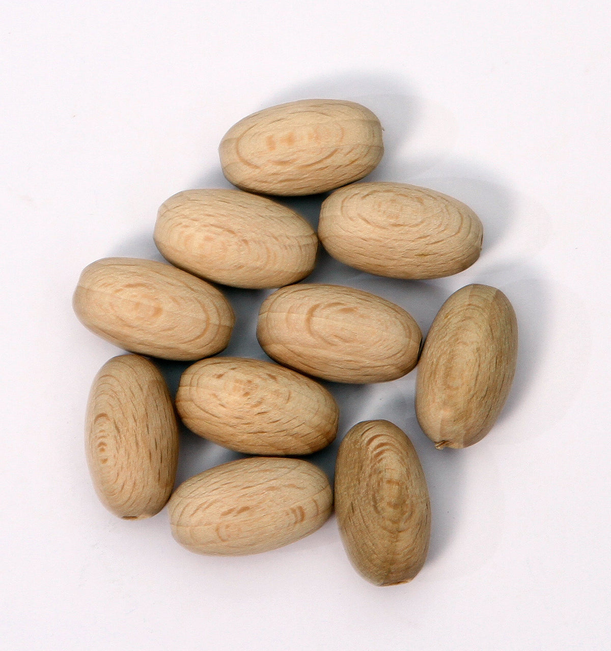 Ovale houten kralen Pentart, 10 stuks