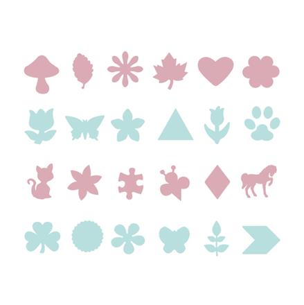 Figuurpons DP Craft 1,6 cm – hart of kat – afbeelding 2
