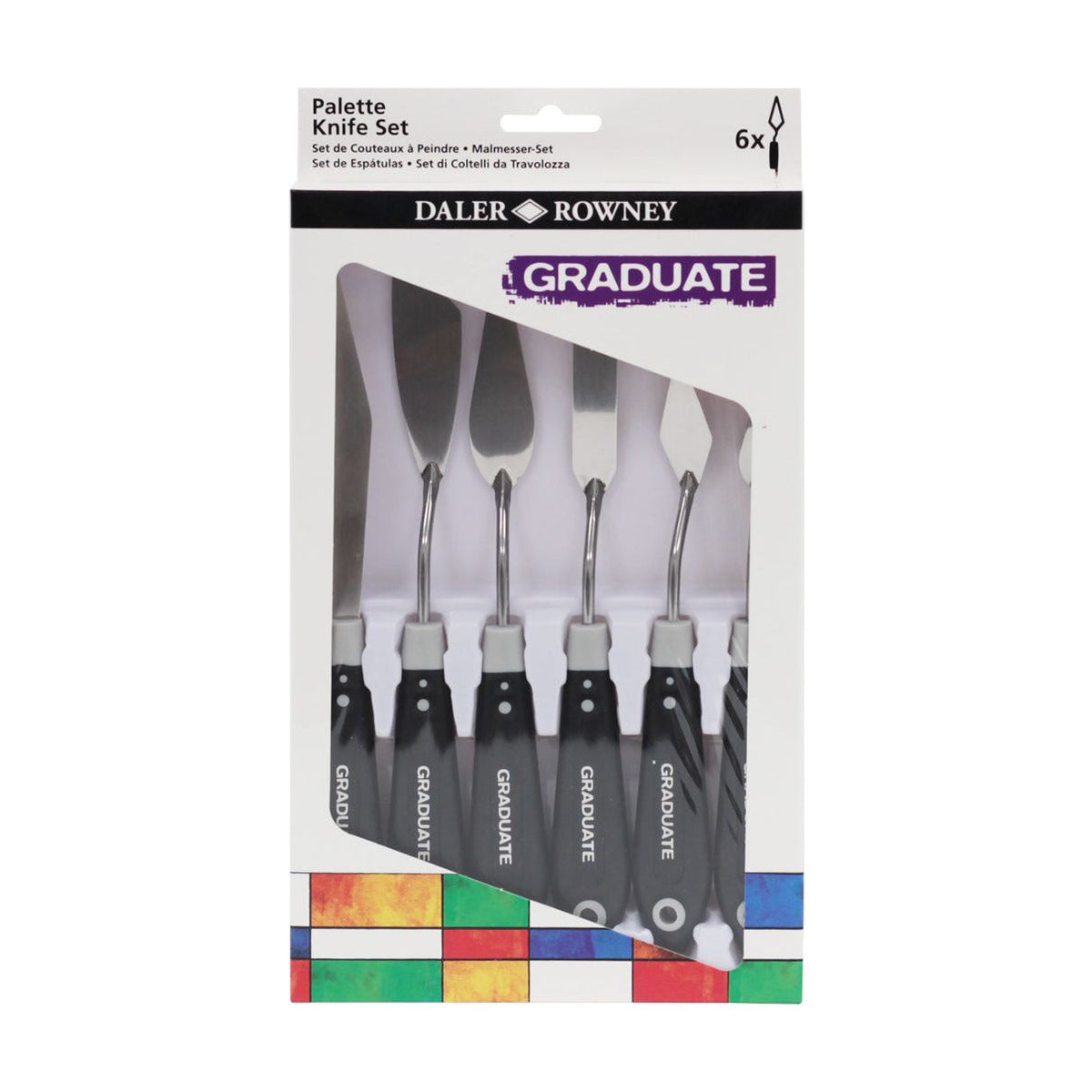 Paletmessen Daler-Rowney Graduate, set van 6 stuks
