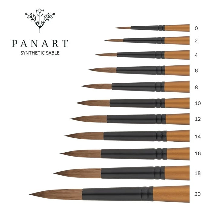 PanArt 1101 rond aquarelpenseel, marterhaarimitatie – afbeelding 2
